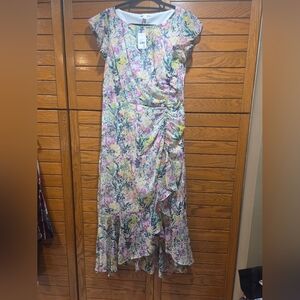 Cato Multicolor Floral High Low Dress